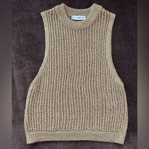 Mango Gold Knit Top